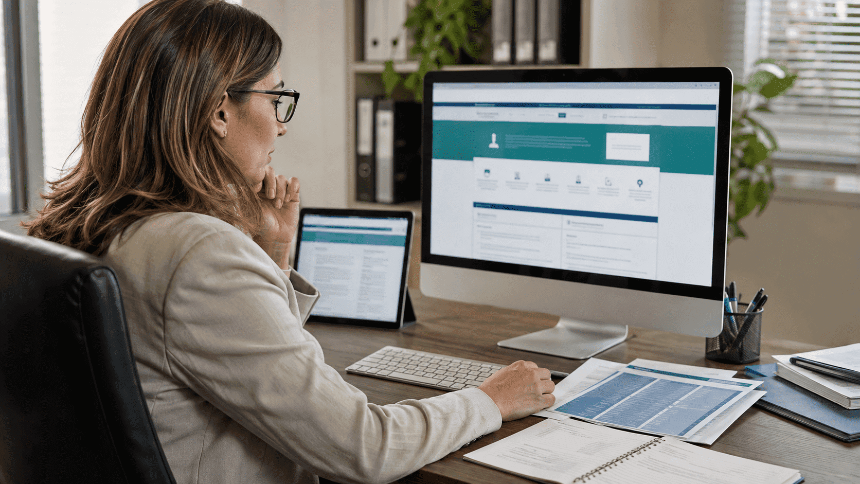 Pessoa consultando informações sanitárias em portal oficial.