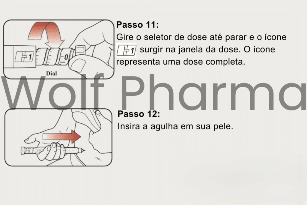 Como Usar e Aplicar Mounjaro (Tirzepatida) – Versão em Caneta (KwikPen) Exemplo 5