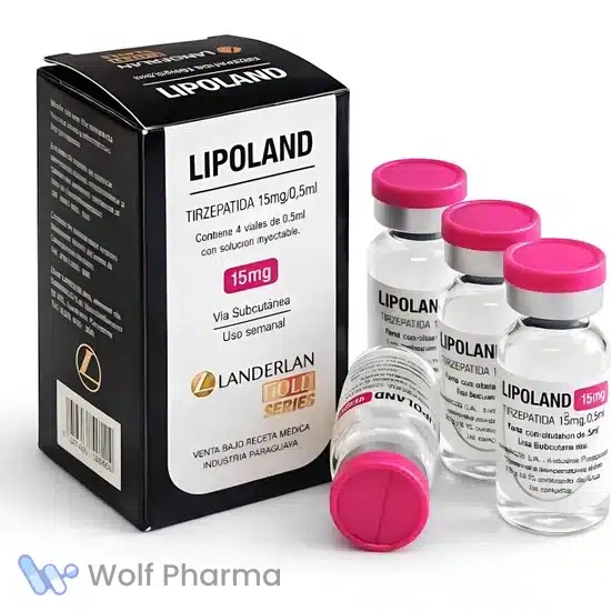 Tirzepatida Lipoland Landerlan 15mg Caixa com 4 Frascos de 0,5ml na Wolf Pharma
