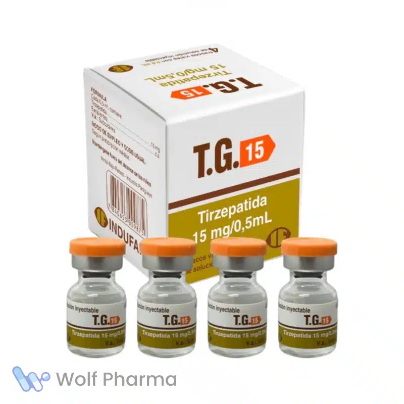 Tirzepatida TG️ 15MG Caixa com 4 Ampolas de 0,5ml na Wolf Pharma