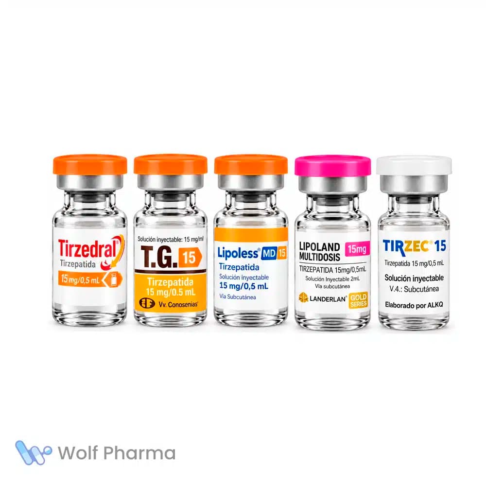 Kit Degustação 15MG (1 TG, 1 Lipoless, 1 Tirzedral, 1 Tirzec e 1 Lipoland) na Wolf Pharma